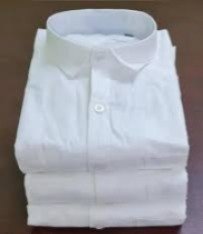Linen by cotton white shirt [ customized & ready made ]